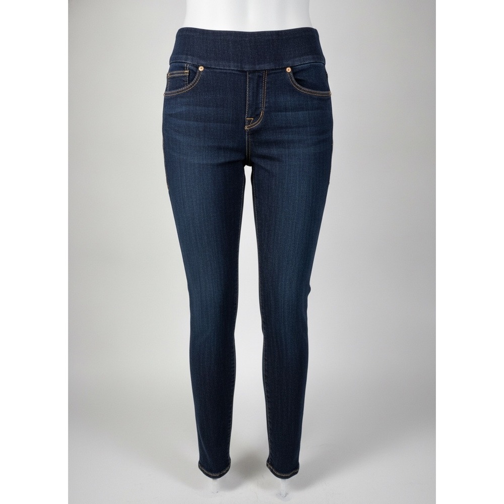 Rock & Republic Fever Pull On Jeans Dark Indigo Skinny Leggings 14M R011895